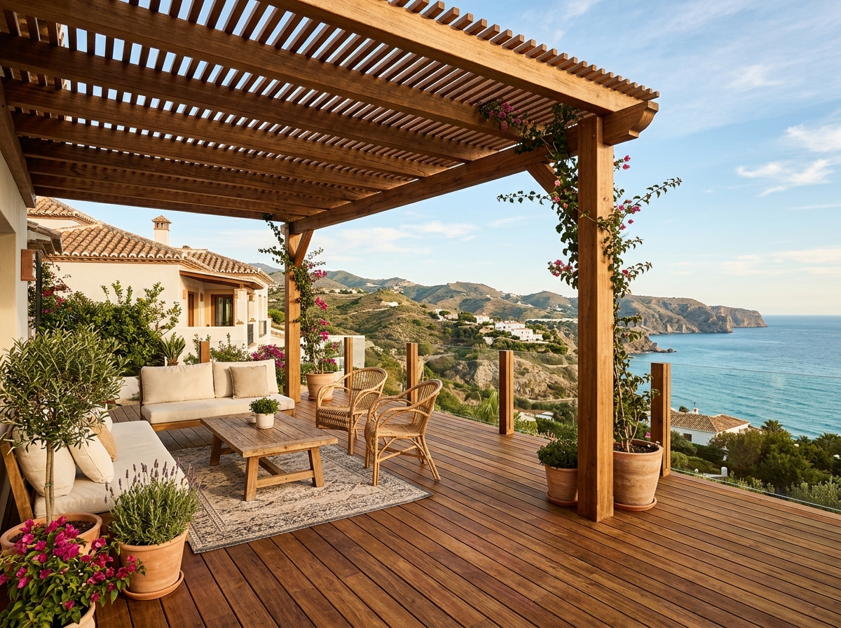 Pérgolas y tarimas de madera exteriores Nerja